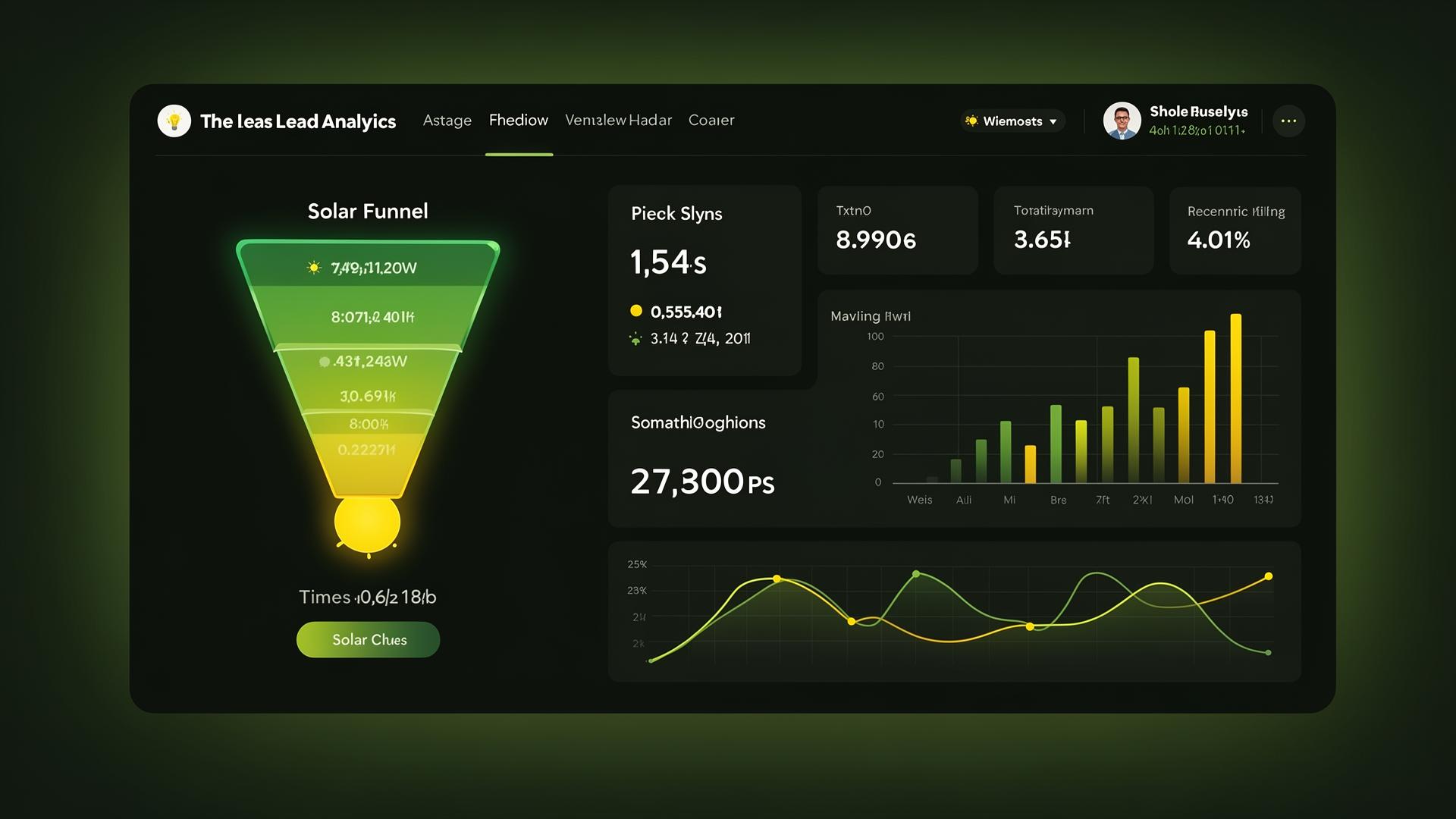 AI solar lead funnel analytics dashboard